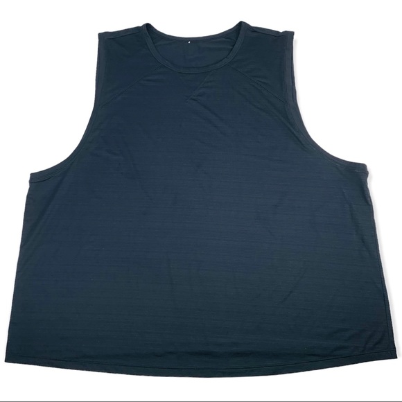 Fabletics Muscle Tank Vertical Logo Back Neck Lightweight Black - Picture 10 of 11